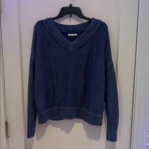 American Eagle Outfitters Navy V-Neck Sweater